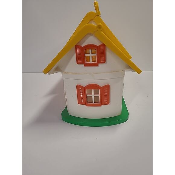 Playskool Hasbro Weebles Wobbles Cottage House Vintage 1973 Yellow White - Picture 12 of 15